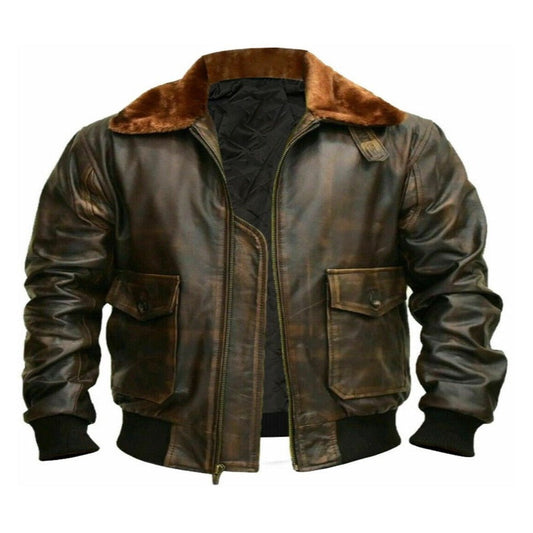 Men's G1 Aviator A2 Bomber Leather Jacket